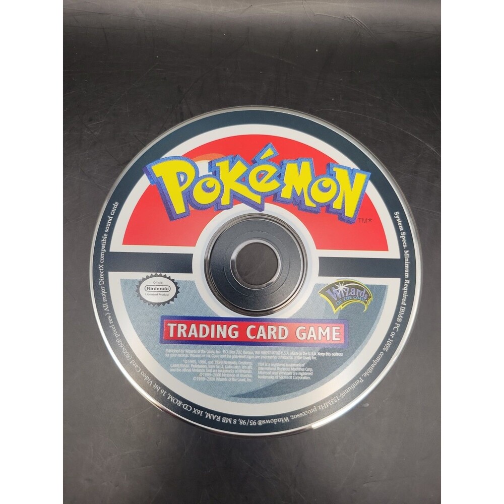Vintage Pokemon Play It! Trading Card Game CD-Rom for Windows 95 98 PC Disc Only